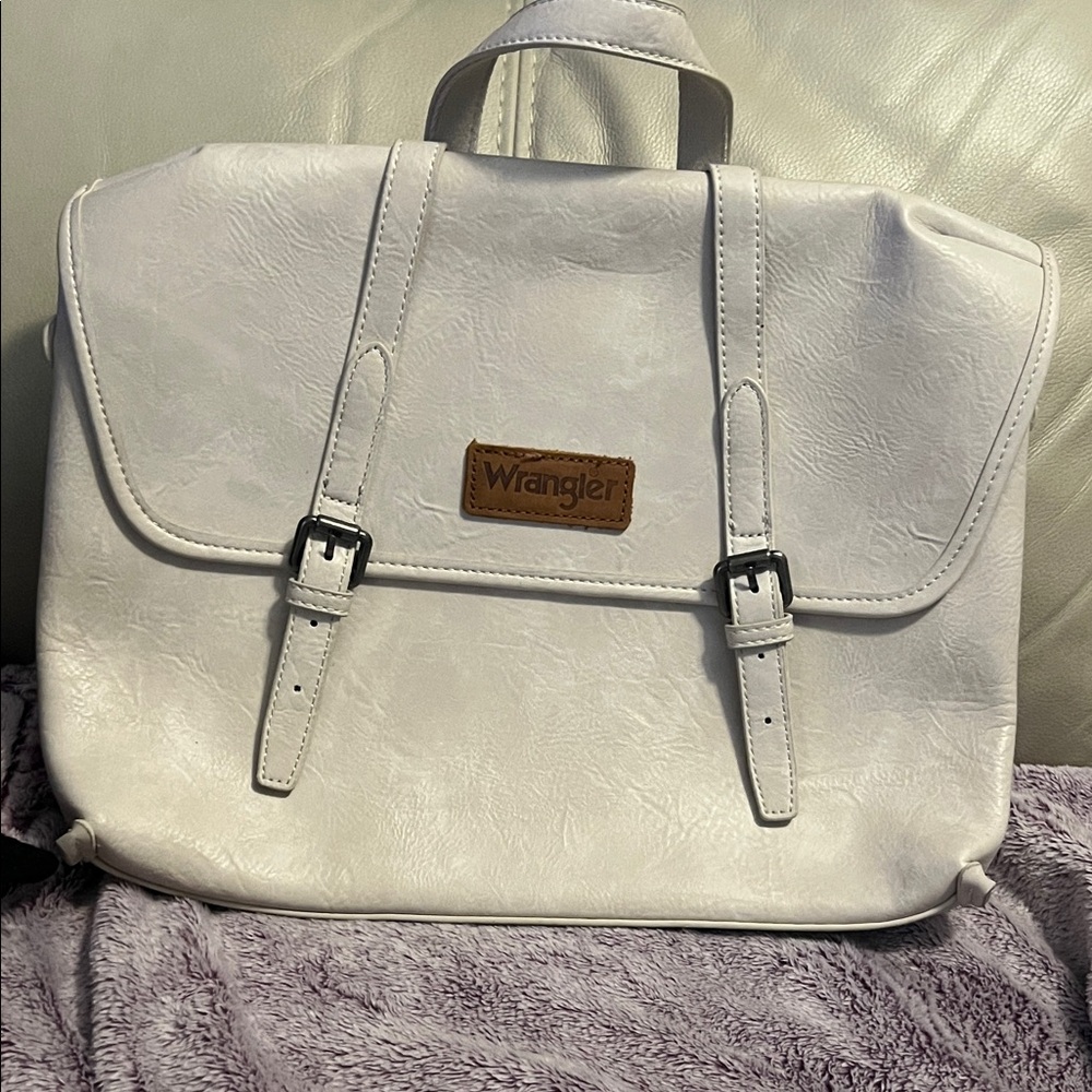 Wrangler Cream Backpack with Buckle Accents  Has Straps. **Brand New**